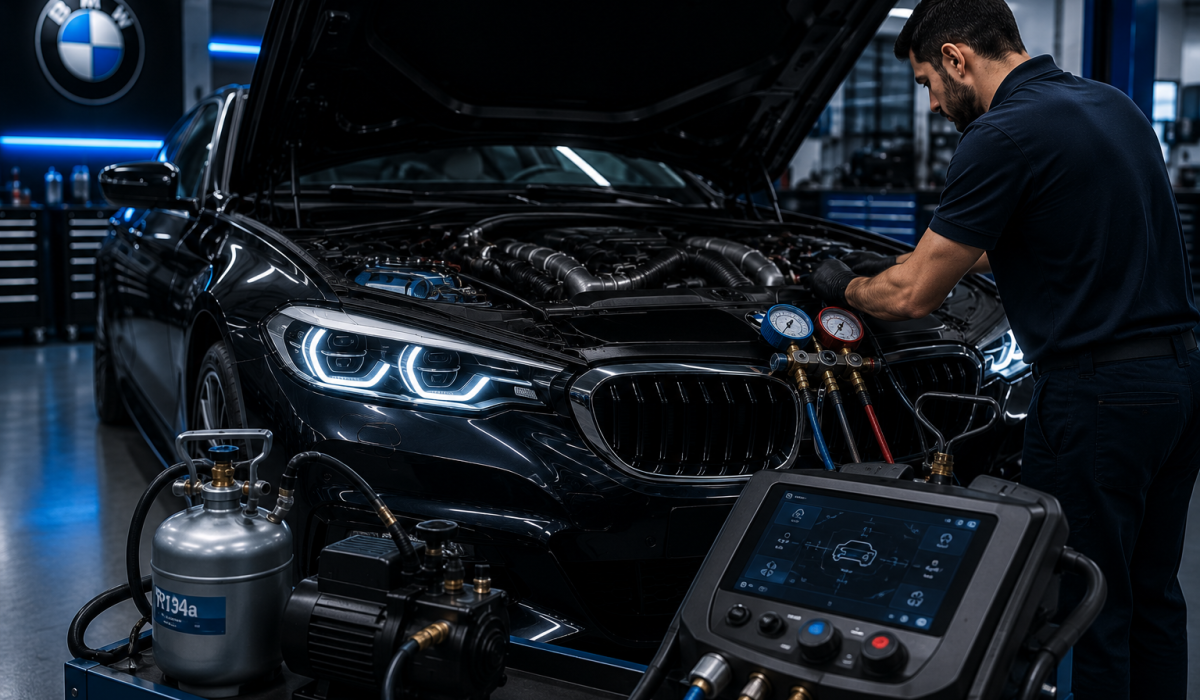 إصلاح مكيف BMW في الرياض مع فحص وتشخيص احترافي لنظام التكييف