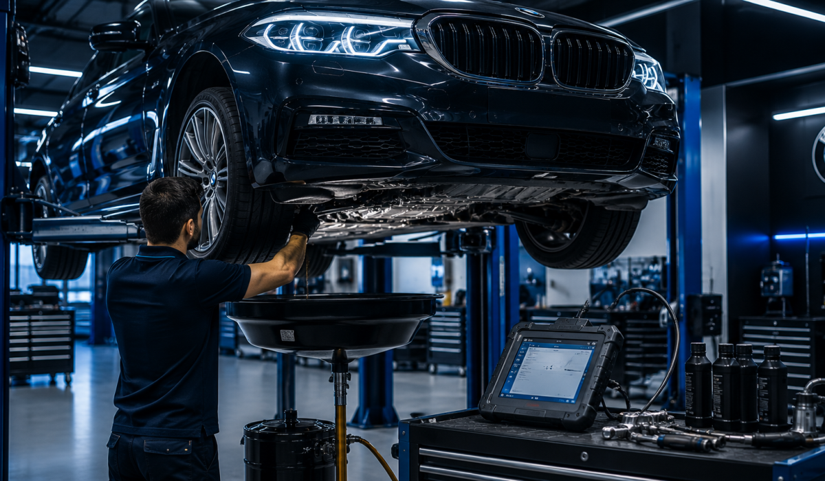 صيانة قير BMW وتغيير زيت القير في الرياض مع فحص وتشخيص احترافي